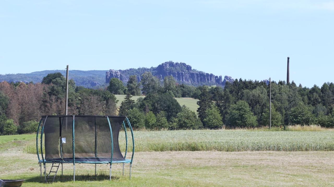 Auszeit Mit Weitblick In Der Saechsischen Schweiz - Kleiner Bauernhof Mit Tieren Und Wallbox Rathmannsdorf Eksteriør bilde